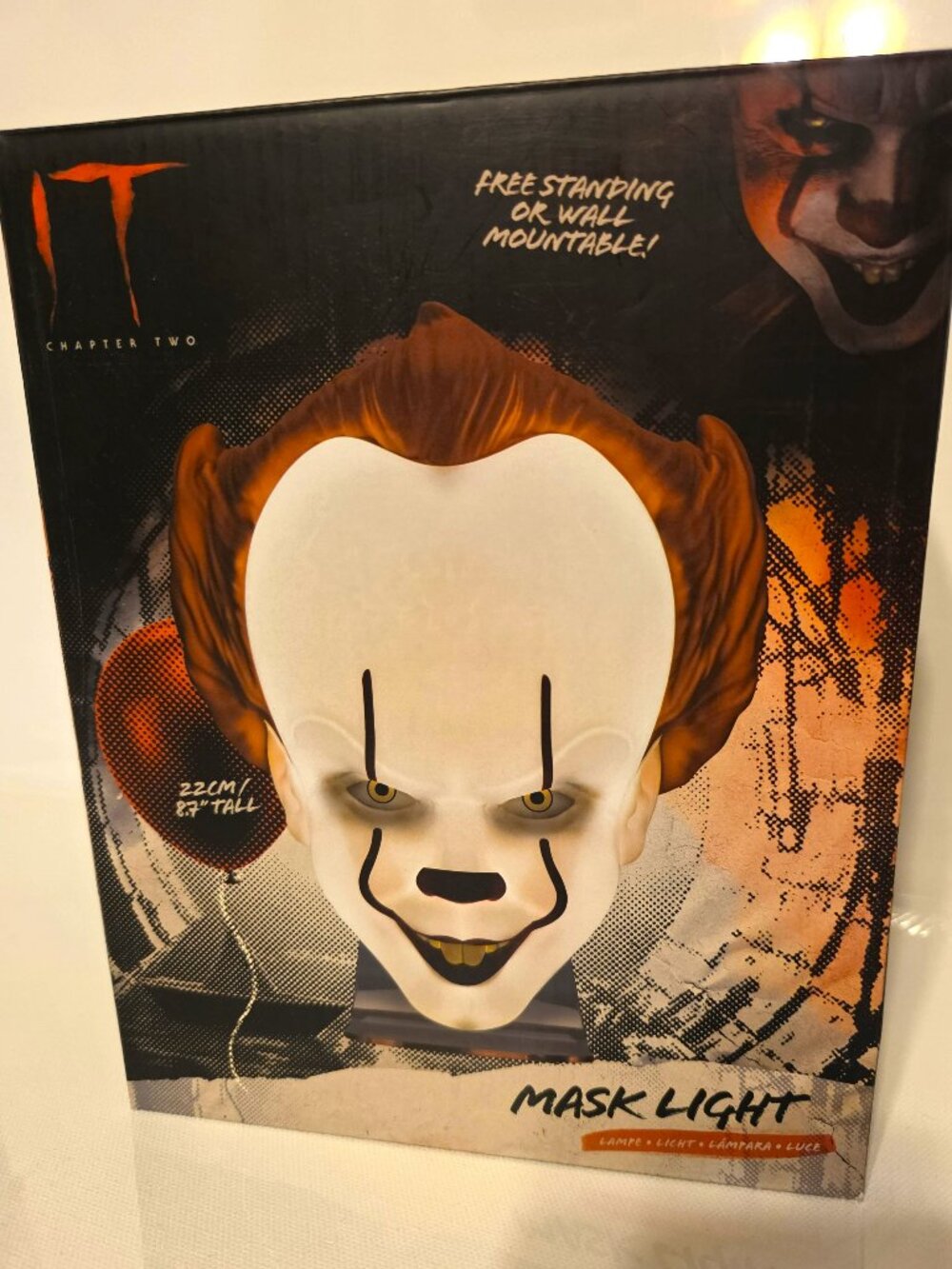 IT Chapter Two Pennywise Mask Light Halloween Horror Lamp NIB